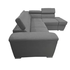 SALOTTO LONDON STYLE CON PENISOLA DX IN TESSUTO GRIGIO : vendita online SALOTTO LONDON STYLE CON PENISOLA DX IN TESSUTO GRIGIO in offerta