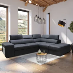 SALOTTO MOD. 192 ANGOLARE DX IN TESSUTO GRIGIO SCURO E GRIGIO CHIARO: vendita online SALOTTO MOD. 192 ANGOLARE DX IN TESSUTO GRIGIO SCURO E GRIGIO CHIARO in offerta