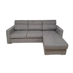SALOTTO MOD. KENDALL CON PENISOLA E CARRELLO ESTRAIBILE IN TESSUTO GRIGIO: vendita online SALOTTO MOD. KENDALL CON PENISOLA E CARRELLO ESTRAIBILE IN TESSUTO GRIGIO in offerta