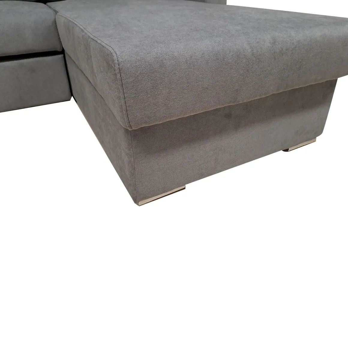 SALOTTO MOD. KENDALL CON PENISOLA E CARRELLO ESTRAIBILE IN TESSUTO GRIGIO: vendita online SALOTTO MOD. KENDALL CON PENISOLA E CARRELLO ESTRAIBILE IN TESSUTO GRIGIO in offerta