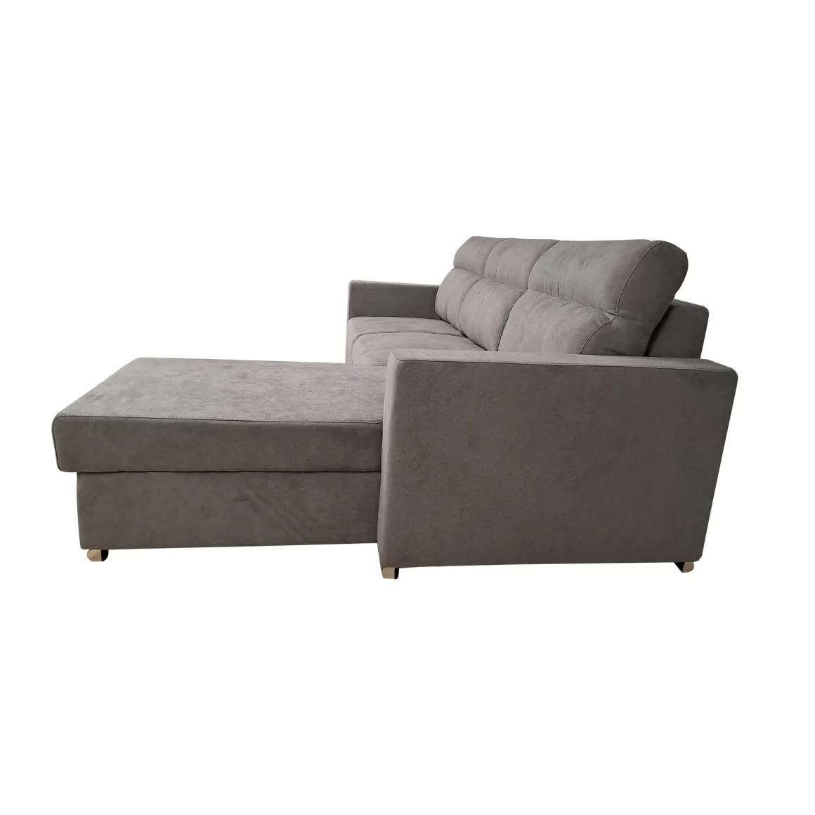 SALOTTO MOD. KENDALL CON PENISOLA E CARRELLO ESTRAIBILE IN TESSUTO GRIGIO: vendita online SALOTTO MOD. KENDALL CON PENISOLA E CARRELLO ESTRAIBILE IN TESSUTO GRIGIO in offerta