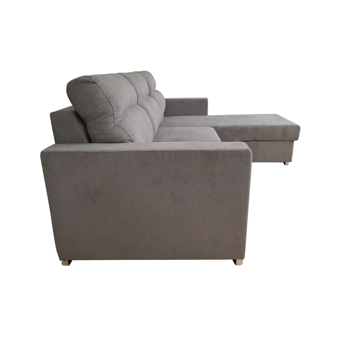 SALOTTO MOD. KENDALL CON PENISOLA E CARRELLO ESTRAIBILE IN TESSUTO GRIGIO: vendita online SALOTTO MOD. KENDALL CON PENISOLA E CARRELLO ESTRAIBILE IN TESSUTO GRIGIO in offerta