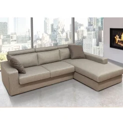 SALOTTO ROMA CON PENISOLA DX IN TESSUTO BEIGE: vendita online SALOTTO ROMA CON PENISOLA DX IN TESSUTO BEIGE in offerta