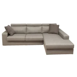 SALOTTO ROMA CON PENISOLA DX IN TESSUTO BEIGE: vendita online SALOTTO ROMA CON PENISOLA DX IN TESSUTO BEIGE in offerta
