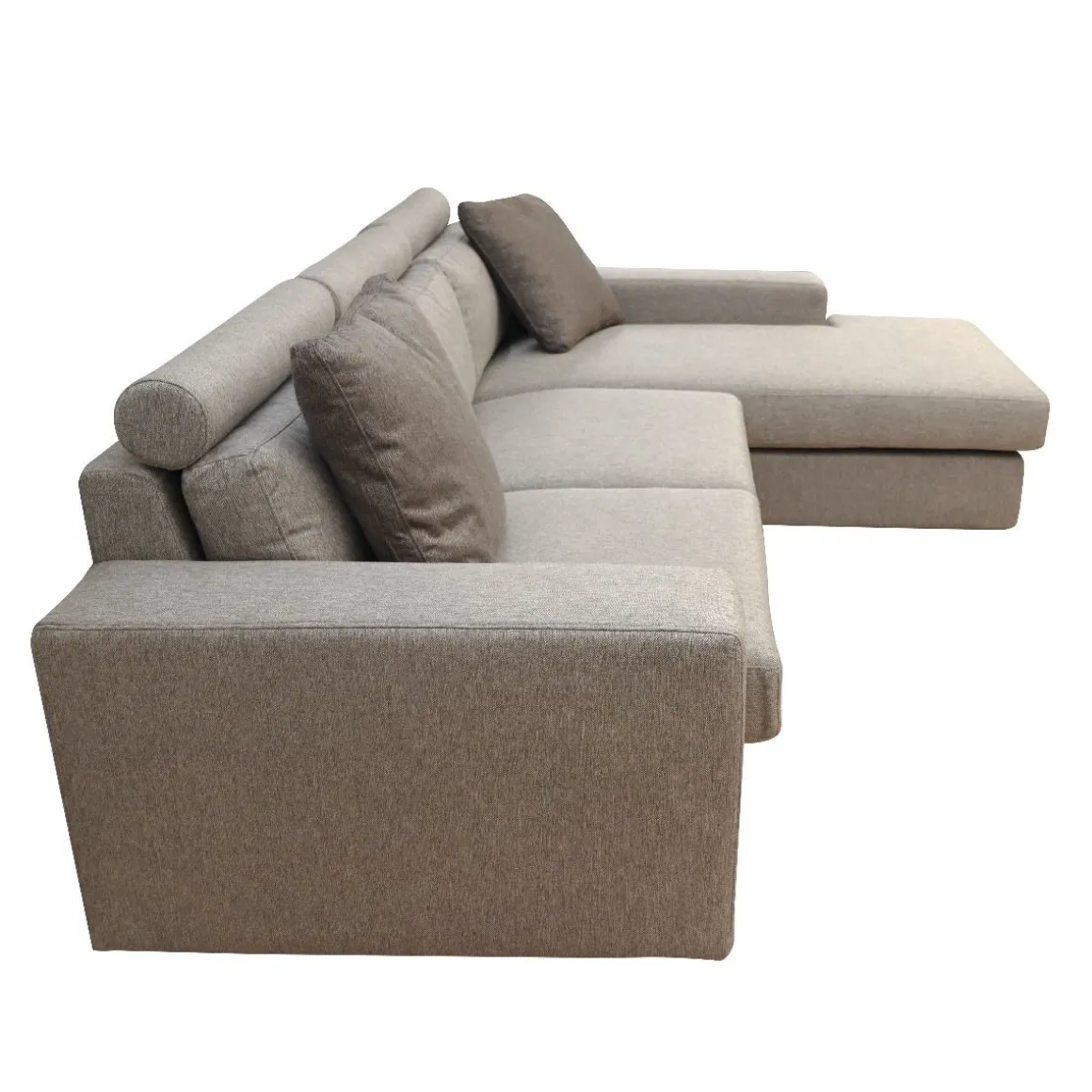 SALOTTO ROMA CON PENISOLA DX IN TESSUTO BEIGE: vendita online SALOTTO ROMA CON PENISOLA DX IN TESSUTO BEIGE in offerta