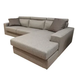 SALOTTO ROMA CON PENISOLA DX IN TESSUTO BEIGE: vendita online SALOTTO ROMA CON PENISOLA DX IN TESSUTO BEIGE in offerta