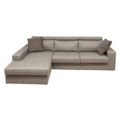 SALOTTO ROMA CON PENISOLA SX IN TESSUTO BEIGE: vendita online SALOTTO ROMA CON PENISOLA SX IN TESSUTO BEIGE in offerta