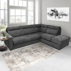 SALOTTO RYAN ANGOLARE DX CON RETE ELETTROSALDATA IN TESSUTO GRAFITE: vendita online SALOTTO RYAN ANGOLARE DX CON RETE ELETTROSALDATA IN TESSUTO GRAFITE in offerta