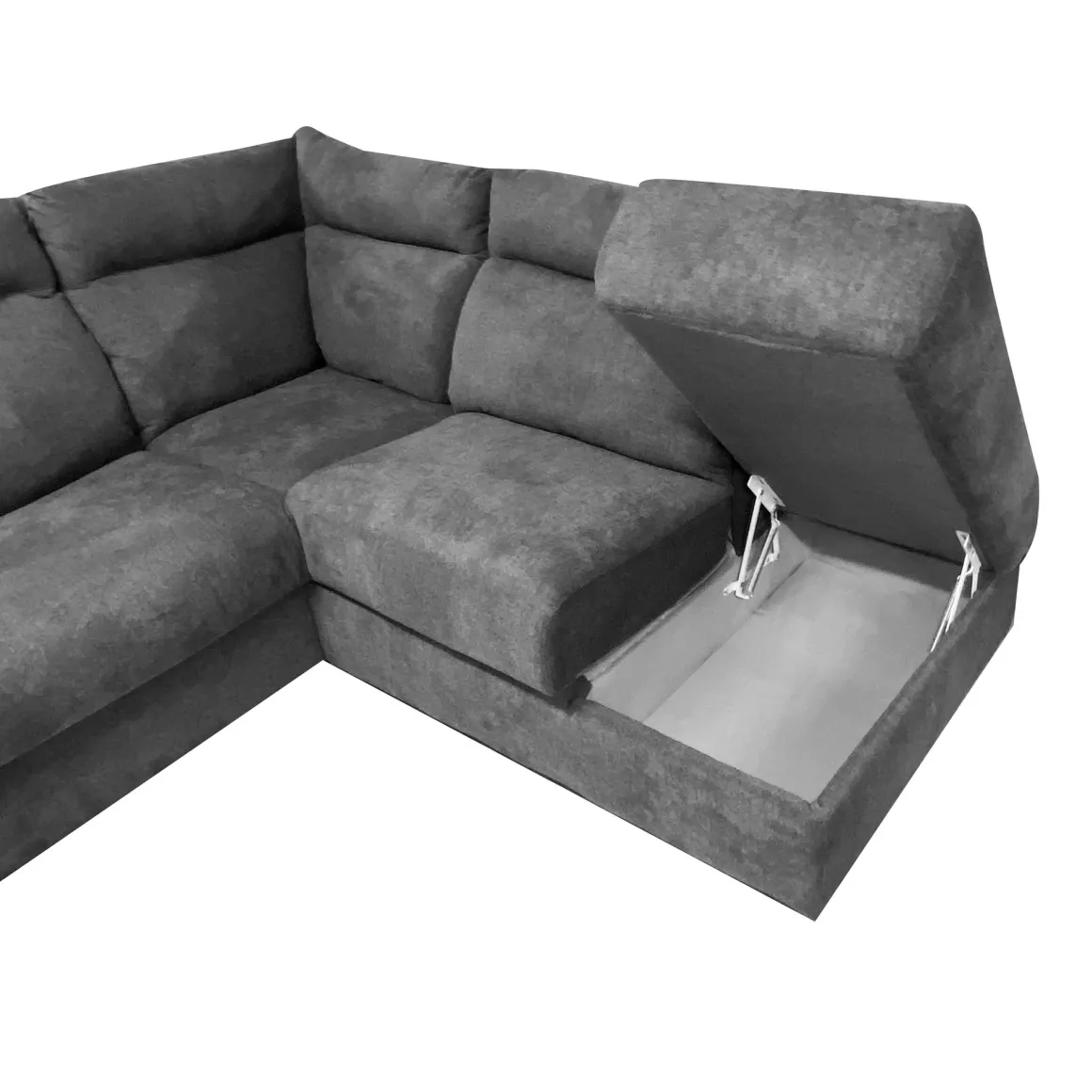 SALOTTO RYAN ANGOLARE DX CON RETE ELETTROSALDATA IN TESSUTO GRAFITE: vendita online SALOTTO RYAN ANGOLARE DX CON RETE ELETTROSALDATA IN TESSUTO GRAFITE in offerta