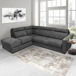 SALOTTO RYAN ANGOLARE SX CON RETE ELETTROSALDATA IN TESSUTO GRAFITE: vendita online SALOTTO RYAN ANGOLARE SX CON RETE ELETTROSALDATA IN TESSUTO GRAFITE in offerta