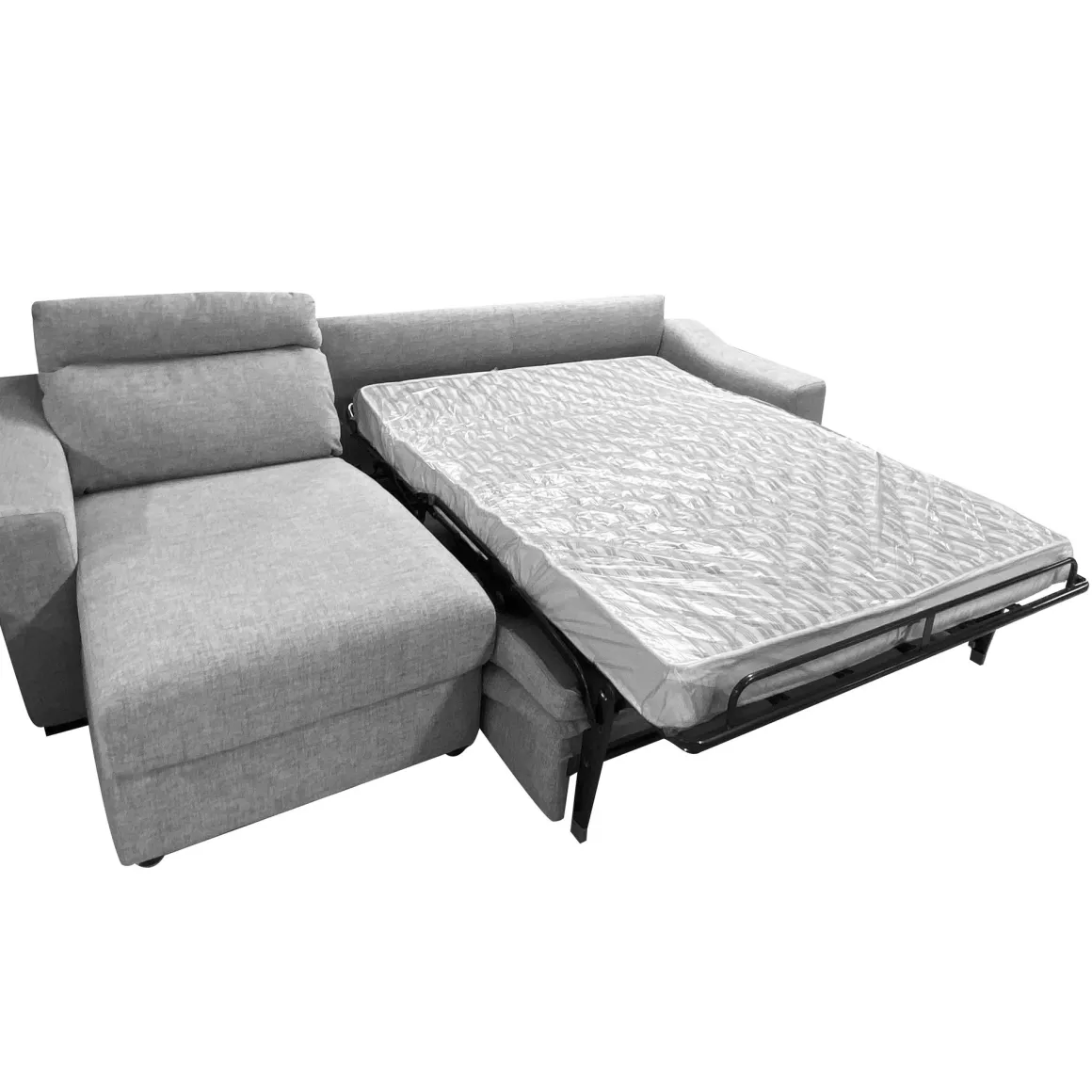 SALOTTO RYAN CON PENISOLA IN TESSUTO GRIGIO CHIARO: vendita online SALOTTO RYAN CON PENISOLA IN TESSUTO GRIGIO CHIARO in offerta