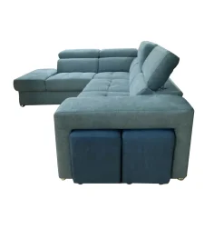 SALOTTO SOFIA CON ANGOLO CONTENITORE SX IN TESSUTO VERDE CHIARO E VERDE SCURO: vendita online SALOTTO SOFIA CON ANGOLO CONTENITORE SX IN TESSUTO VERDE CHIARO E VERDE SCURO in offerta