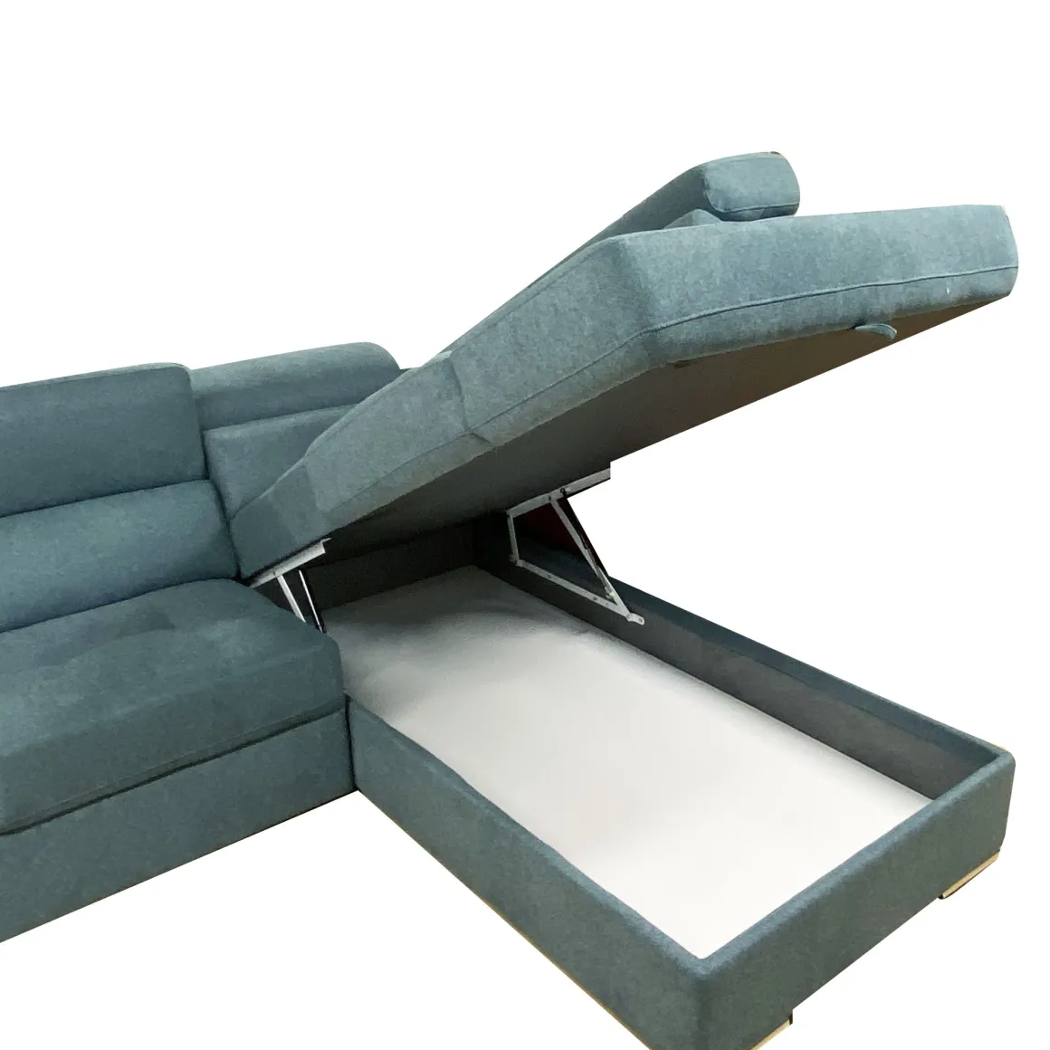 SALOTTO SOFIA CON ANGOLO CONTENITORE DX IN TESSUTO VERDE CHIARO E VERDE SCURO: vendita online SALOTTO SOFIA CON ANGOLO CONTENITORE DX IN TESSUTO VERDE CHIARO E VERDE SCURO in offerta