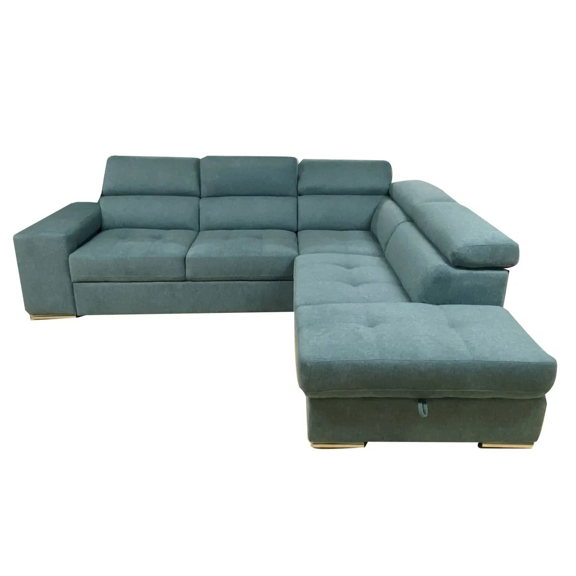 SALOTTO SOFIA CON ANGOLO CONTENITORE DX IN TESSUTO VERDE CHIARO E VERDE SCURO: vendita online SALOTTO SOFIA CON ANGOLO CONTENITORE DX IN TESSUTO VERDE CHIARO E VERDE SCURO in offerta