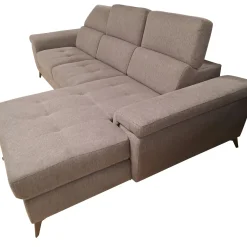 SALOTTO STELLA CHAISE LONGUE DX CON CARRELLO ESTRAIBILE IN TESSUTO TORTORA: vendita online SALOTTO STELLA CHAISE LONGUE DX CON CARRELLO ESTRAIBILE IN TESSUTO TORTORA in offerta