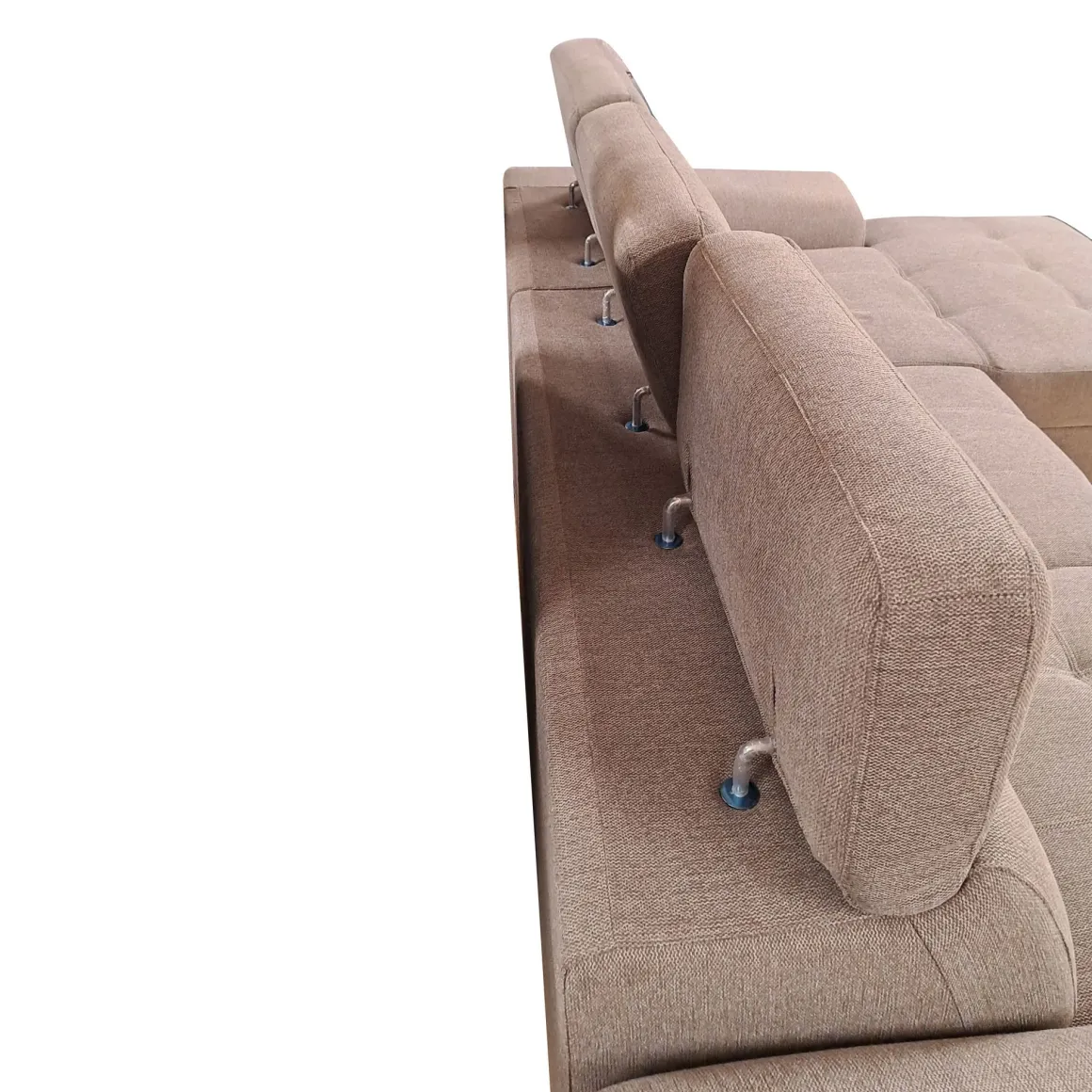 SALOTTO STELLA CHAISE LONGUE DX CON CARRELLO ESTRAIBILE IN TESSUTO TORTORA: vendita online SALOTTO STELLA CHAISE LONGUE DX CON CARRELLO ESTRAIBILE IN TESSUTO TORTORA in offerta