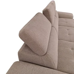 SALOTTO STELLA CHAISE LONGUE DX CON CARRELLO ESTRAIBILE IN TESSUTO TORTORA: vendita online SALOTTO STELLA CHAISE LONGUE DX CON CARRELLO ESTRAIBILE IN TESSUTO TORTORA in offerta