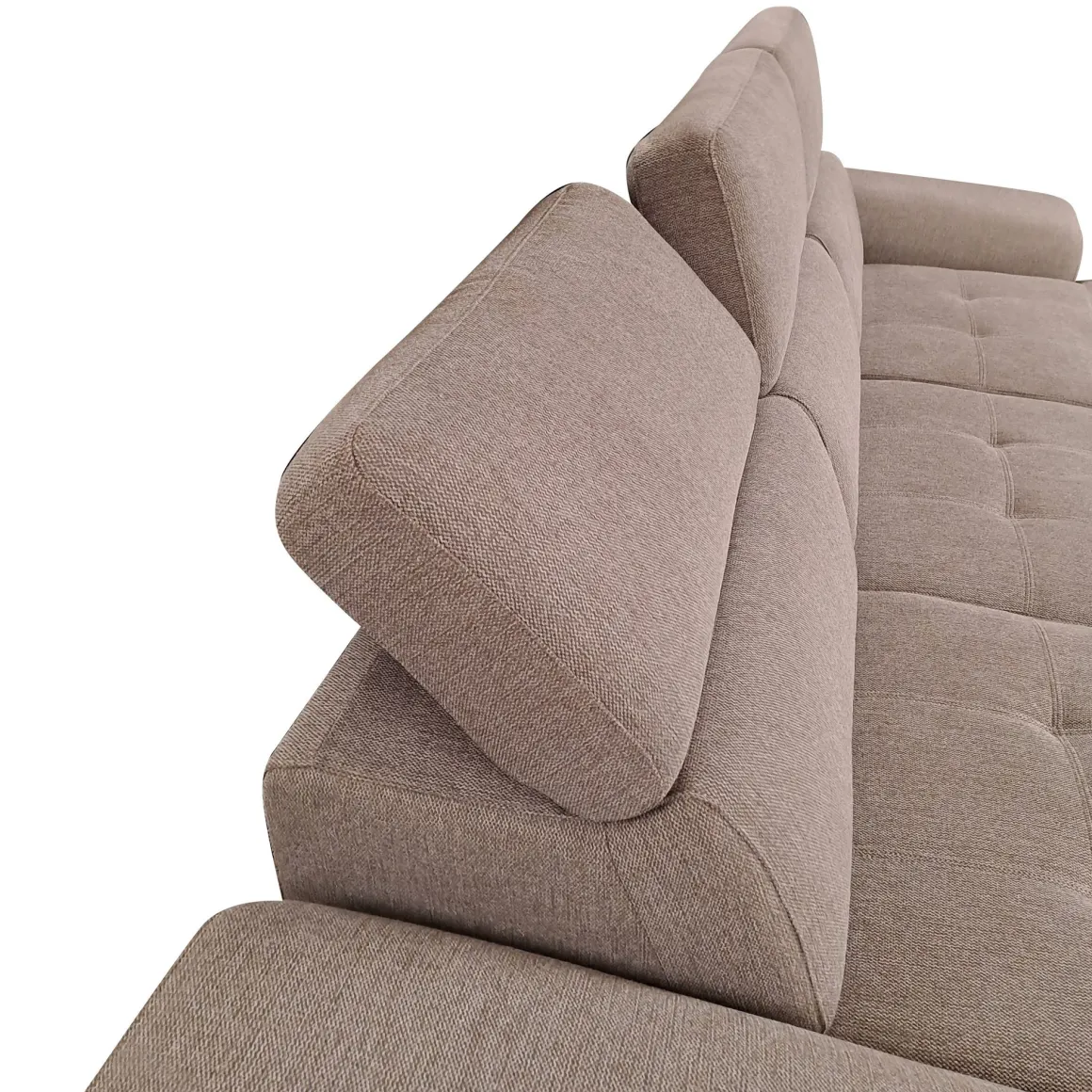 SALOTTO STELLA CHAISE LONGUE DX CON CARRELLO ESTRAIBILE IN TESSUTO TORTORA: vendita online SALOTTO STELLA CHAISE LONGUE DX CON CARRELLO ESTRAIBILE IN TESSUTO TORTORA in offerta