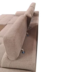 SALOTTO STELLA CHAISE LONGUE SX CON CARRELLO ESTRAIBILE IN TESSUTO TORTORA: vendita online SALOTTO STELLA CHAISE LONGUE SX CON CARRELLO ESTRAIBILE IN TESSUTO TORTORA in offerta