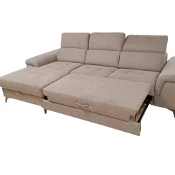 SALOTTO STELLA CHAISE LONGUE SX CON CARRELLO ESTRAIBILE IN TESSUTO TORTORA: vendita online SALOTTO STELLA CHAISE LONGUE SX CON CARRELLO ESTRAIBILE IN TESSUTO TORTORA in offerta