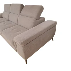 SALOTTO STELLA CHAISE LONGUE SX CON CARRELLO ESTRAIBILE IN TESSUTO TORTORA: vendita online SALOTTO STELLA CHAISE LONGUE SX CON CARRELLO ESTRAIBILE IN TESSUTO TORTORA in offerta