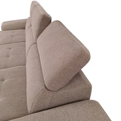 SALOTTO STELLA CHAISE LONGUE SX CON CARRELLO ESTRAIBILE IN TESSUTO TORTORA: vendita online SALOTTO STELLA CHAISE LONGUE SX CON CARRELLO ESTRAIBILE IN TESSUTO TORTORA in offerta