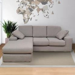 SALOTTO SYDNEY CON PENISOLA IN TESSUTO GRIGIO CHIARO: vendita online SALOTTO SYDNEY CON PENISOLA IN TESSUTO GRIGIO CHIARO in offerta