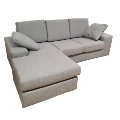 SALOTTO SYDNEY CON PENISOLA IN TESSUTO GRIGIO CHIARO: vendita online SALOTTO SYDNEY CON PENISOLA IN TESSUTO GRIGIO CHIARO in offerta