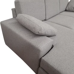 SALOTTO SYDNEY CON PENISOLA IN TESSUTO GRIGIO CHIARO: vendita online SALOTTO SYDNEY CON PENISOLA IN TESSUTO GRIGIO CHIARO in offerta
