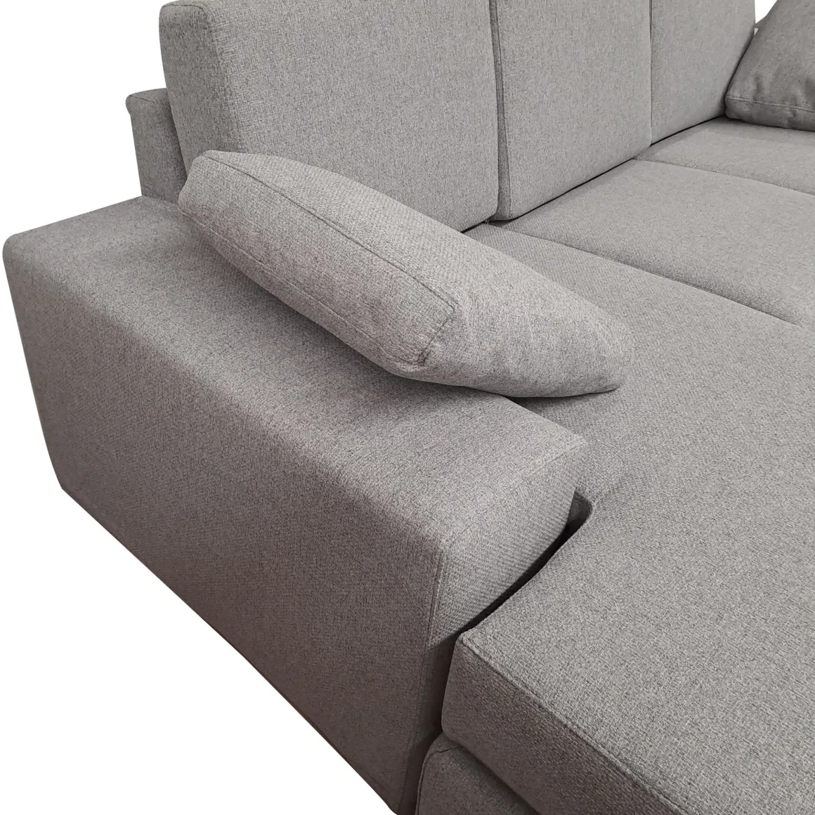 SALOTTO SYDNEY CON PENISOLA IN TESSUTO GRIGIO CHIARO: vendita online SALOTTO SYDNEY CON PENISOLA IN TESSUTO GRIGIO CHIARO in offerta