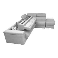 SALOTTO TETRIS ANGOLARE DX CON RETE ELETTROSALDATA IN TESSUTO GRIGIO CHIARO: vendita online SALOTTO TETRIS ANGOLARE DX CON RETE ELETTROSALDATA IN TESSUTO GRIGIO CHIARO in offerta