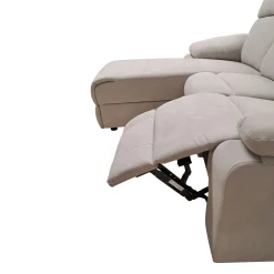 SALOTTO ULISSE CHAISE LONGUE SX CON RECLINER MANUALE TESSUTO TORTORA CHIARO: vendita online SALOTTO ULISSE CHAISE LONGUE SX CON RECLINER MANUALE TESSUTO TORTORA CHIARO in offerta