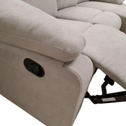 SALOTTO ULISSE CHAISE LONGUE DX CON RECLINER MANUALE TESSUTO TORTORA CHIARO: vendita online SALOTTO ULISSE CHAISE LONGUE DX CON RECLINER MANUALE TESSUTO TORTORA CHIARO in offerta