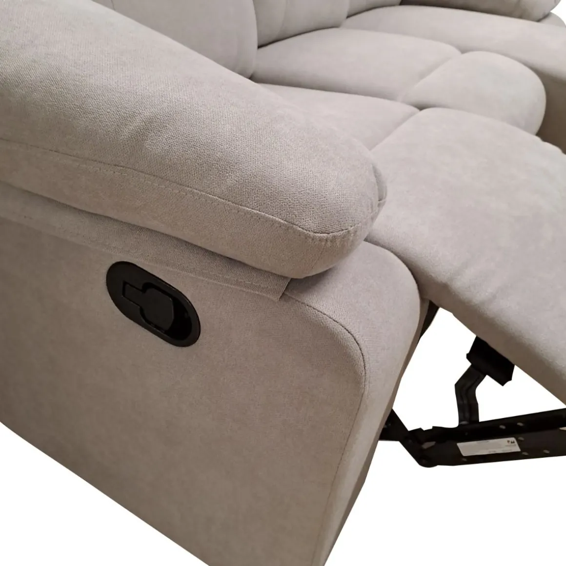 SALOTTO ULISSE CHAISE LONGUE DX CON RECLINER MANUALE TESSUTO TORTORA CHIARO: vendita online SALOTTO ULISSE CHAISE LONGUE DX CON RECLINER MANUALE TESSUTO TORTORA CHIARO in offerta