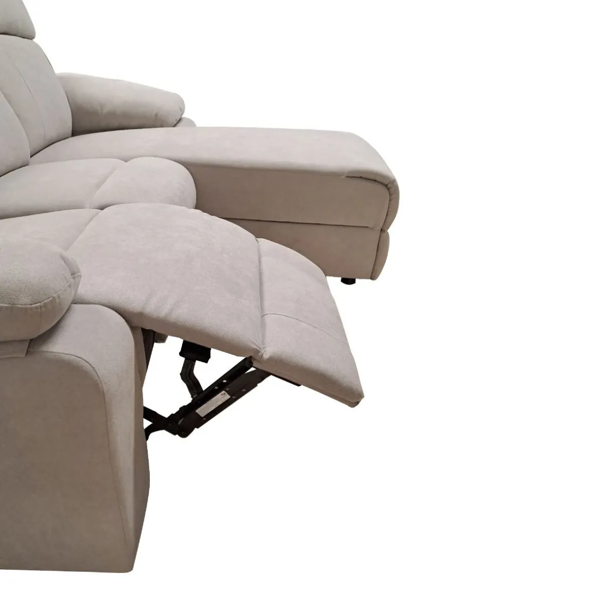 SALOTTO ULISSE CHAISE LONGUE DX CON RECLINER MANUALE TESSUTO TORTORA CHIARO: vendita online SALOTTO ULISSE CHAISE LONGUE DX CON RECLINER MANUALE TESSUTO TORTORA CHIARO in offerta