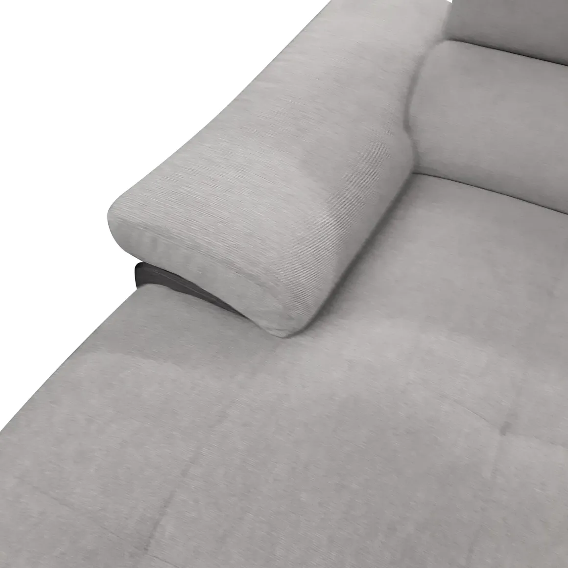 SALOTTO VERONICA CON PENISOLA SX IN TESSUTO GRIGIO BICOLORE: vendita online SALOTTO VERONICA CON PENISOLA SX IN TESSUTO GRIGIO BICOLORE in offerta