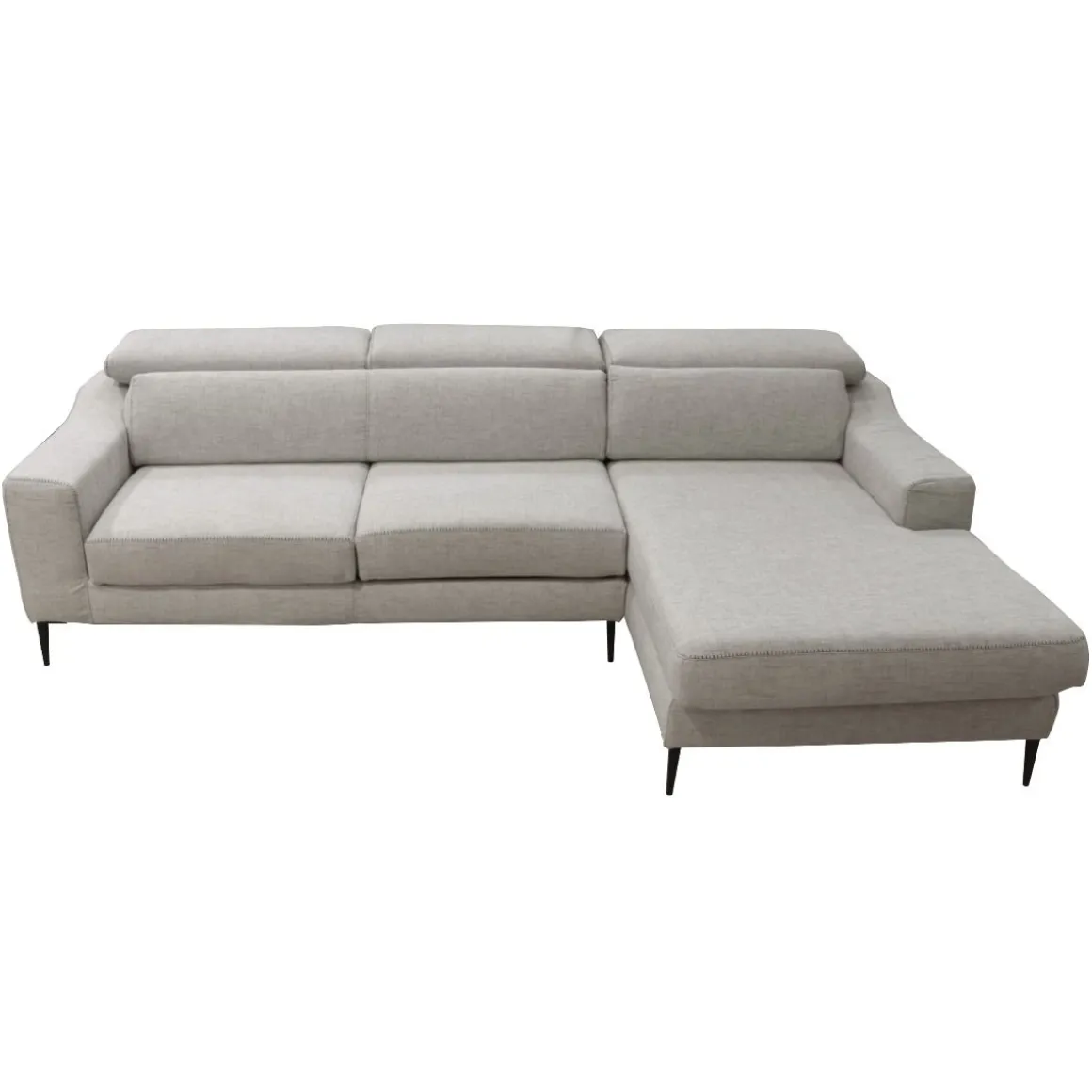 SALOTTO WINSON CON PENISOLA DX IN TESSUTO SILVER: vendita online SALOTTO WINSON CON PENISOLA DX IN TESSUTO SILVER in offerta
