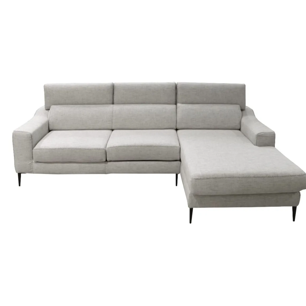 SALOTTO WINSON CON PENISOLA DX IN TESSUTO SILVER: vendita online SALOTTO WINSON CON PENISOLA DX IN TESSUTO SILVER in offerta