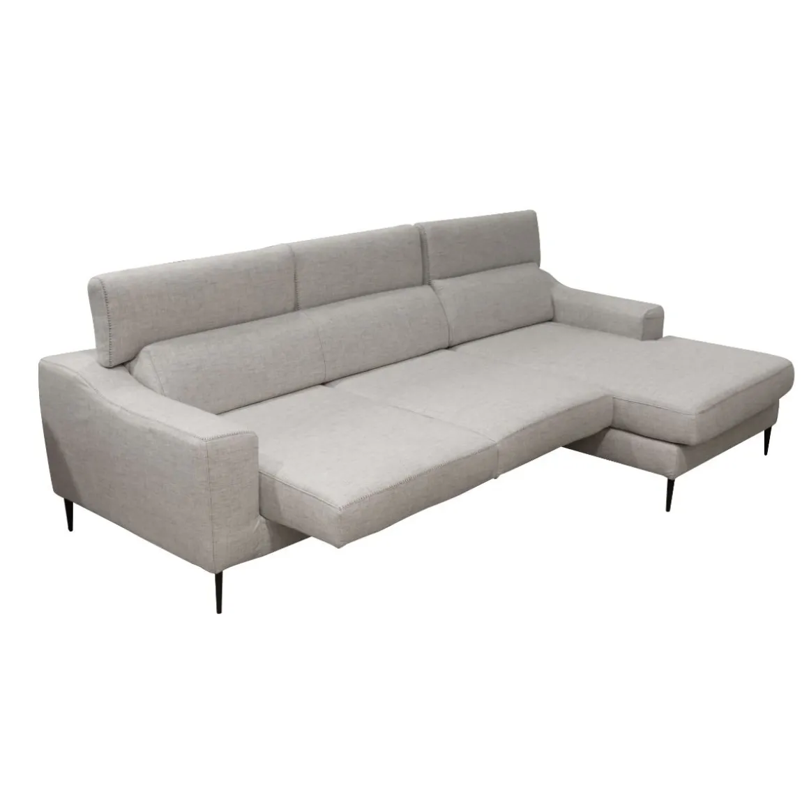 SALOTTO WINSON CON PENISOLA DX IN TESSUTO SILVER: vendita online SALOTTO WINSON CON PENISOLA DX IN TESSUTO SILVER in offerta