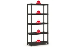 SCAFFALE MOD. PLUS SHELF IN RESINA CM 90X40 H. 182 NERO: vendita online SCAFFALE MOD. PLUS SHELF IN RESINA CM 90X40 H. 182 NERO in offerta
