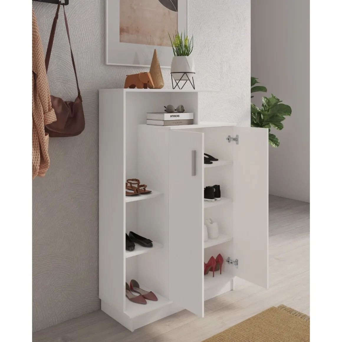 SCARPIERA/ARMADIO PETRA CM 90X34,5 H. 140 BIANCO: vendita online SCARPIERA/ARMADIO PETRA CM 90X34,5 H. 140 BIANCO in offerta