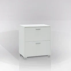 Scarpiera bassa bianca: scarpiera bassa 2 ante bianco fiammato