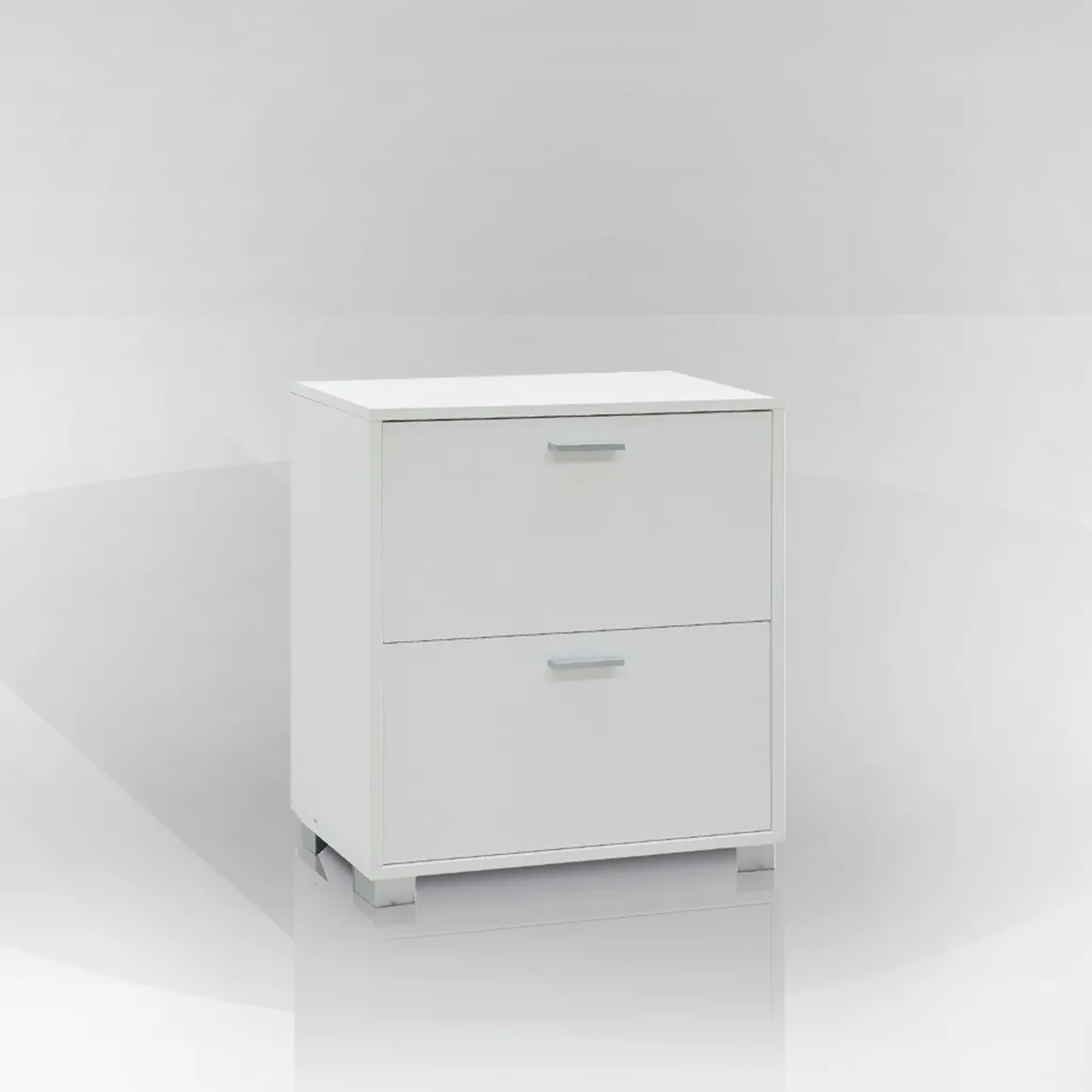 Scarpiera bassa bianca: scarpiera bassa 2 ante bianco fiammato