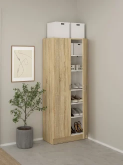 SCARPIERA/MOBILE MULTIUSO FOCUS 69,2X34,6 H 170,4 OAK: vendita online SCARPIERA/MOBILE MULTIUSO FOCUS 69,2X34,6 H 170,4 OAK in offerta