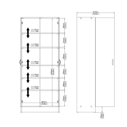 SCARPIERA/MOBILE MULTIUSO FOCUS 69,2X34,6 H 170,4 OAK: vendita online SCARPIERA/MOBILE MULTIUSO FOCUS 69,2X34,6 H 170,4 OAK in offerta