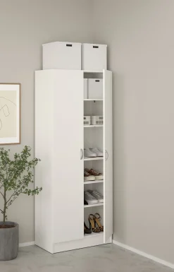 SCARPIERA/MOBILE MULTIUSO FOCUS 69,2X34,6 H 170,4 BIANCO: vendita online SCARPIERA/MOBILE MULTIUSO FOCUS 69,2X34,6 H 170,4 BIANCO in offerta