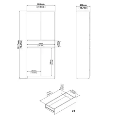 SCARPIERA MOD. NAIA CM 80,4X40 H. 191,7 HICKORY JACKSON E BIANCO OPACO: vendita online SCARPIERA MOD. NAIA CM 80,4X40 H. 191,7 HICKORY JACKSON E BIANCO OPACO in offerta
