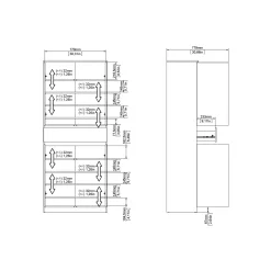 SCARPIERA MOD. NAIA CM 80,4X40 H. 191,7 HICKORY JACKSON E BIANCO OPACO: vendita online SCARPIERA MOD. NAIA CM 80,4X40 H. 191,7 HICKORY JACKSON E BIANCO OPACO in offerta