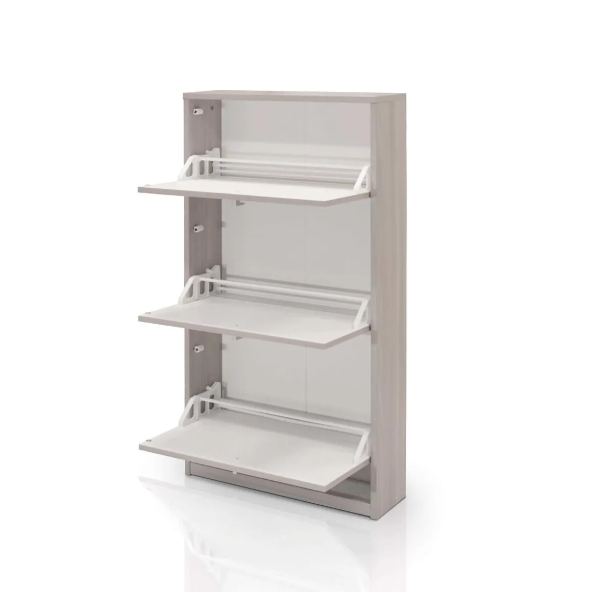 Scarpiera olmo chiaro: scarpiera olmo chiaro 3 ribalte 63x18 cm