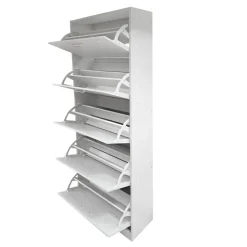 SCARPIERA 5 RIBALTE CM 63X24 H. 180 ROVERE SBIANCATO: vendita online SCARPIERA 5 RIBALTE CM 63X24 H. 180 ROVERE SBIANCATO in offerta